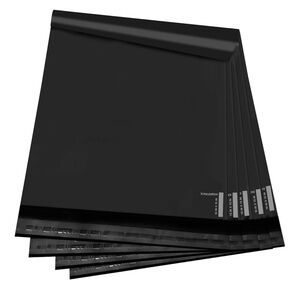 Black 10 x 13 inch poly mailers